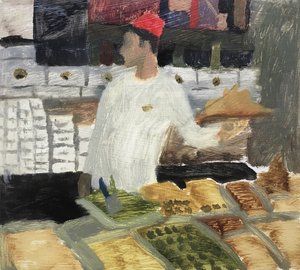 Tyrkisk godteriselger, 2019 (olje på papir)