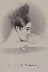 Selvportrett, tidlig på 1830-tallet. av Maria Malibran Garcia