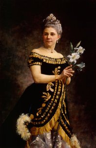 Portrett av operasangerinnen Ida Basilier-Magelsen 1846-1928 som Philine in Opera..., 1887.