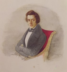 Portrett av Frederic Chopin (1810-49) av Maria Wodzinska