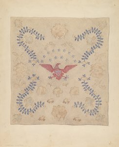 Eagle and Stars sengeteppe av Marian Curtis Foster