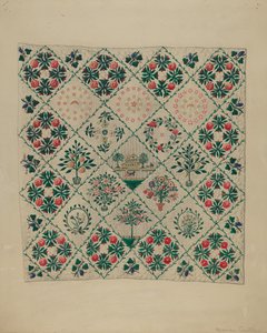 Brodert applikasjonsdyne av Marian Curtis Foster