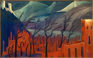 M. v. Werefkin, Red City / maleri, 1909