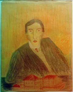 Portrett med arkitektonisk modell av Marianne von Werefkin