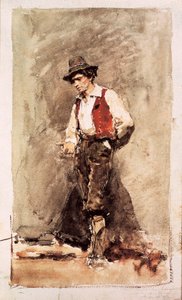 Calabrisk. Akvarell av Mariano Fortuny (1838-1874). 1868. Barcelona. Nasjonalmuseet for kunst i Catalonia.