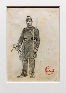 General Prims bugle, cirka 1860 (grafittblyant på papir)