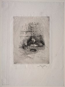 Portrett av Eduardo Zamaçois av Mariano Fortuny y Marsal