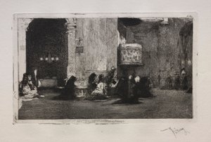 St. Joseph-kirken i Madrid. av Mariano José María Bernardo Fortuny y Carbó