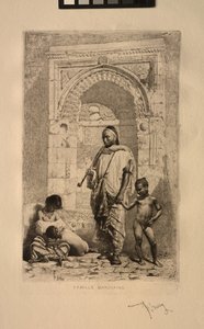 Marokkansk familie, 1862. av Mariano José María Bernardo Fortuny y Carbó