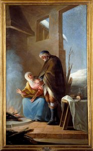 Vinter. Maleri av Mariano Maella (1739 - 1819) Ec. Esp. av Mariano Salvador de Maella