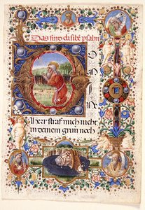 Frk. 11-2001: Enkeltblad fra en florentinsk timebok, sent på 1400-tallet (vellum) av Mariano de Buono di Jacopo