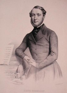 Portrett av Henri Rosellen (1811-76) (gravering) av Marie Alexandre (after) Alophe
