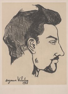 Portrett av Utrillo i profil av Marie Clementine Valadon