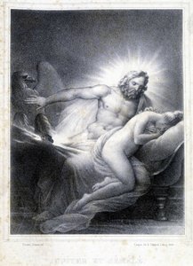Jupiter og Semele. Litografi av Coupon de Couprie i 1826. av Marie Philippe Coupin de la Couperin