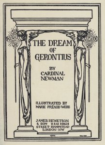 Illustrasjon for The Dream Of Gerontius av kardinal Newman (litho) av Marie Preaud Webb