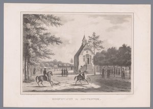 Utsikt over hovedvakten i Oosterwijk Hoofdwacht i Oisterwijk (tittel på objekt) av Marinus Adrianus van Straten