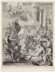 H. Franciscus Xavier wekt een dode tot leven St. Francis Xavier, apostel i Øst-India (tittel på objekt) av Marinus Robyn van der Goes
