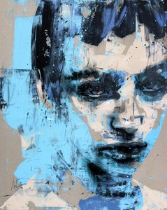 Somnium nr. 1, serie XIV, 2024 (akryl og olje på omvendt lerret)