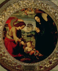 Den hellige familie av Mariotto Albertinelli
