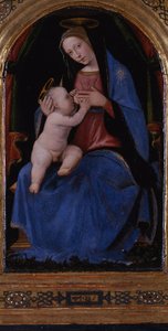 Triptych, sentralpanel: Enthroned Maria lactans, 1500