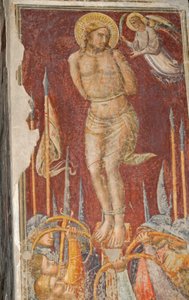 St Sebastian, freskomaleri av Mariotto di Nardo, Santa Maria Maggiore-kirken, Firenze (UNESCOs verdensarvliste
