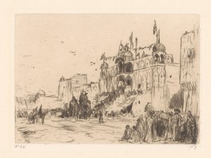 Gate i Jeypore av Marius Bauer (signed by artist)