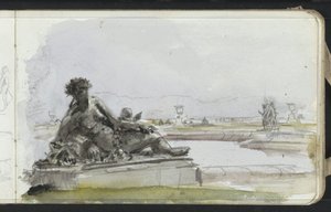 Statue av en vannymfe i hagen til Versailles av Marius Bauer