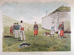 En militærduell - akvarell av Marius Roy, Musee Carnavalet av Marius Roy