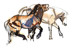 Ice Age (Przewalski), 2012, (blandet media på papir)