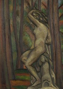 Statue i en park av Mark Gertler