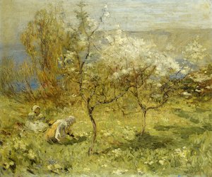 Epleblomster (olje på lerret)