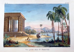 En utsikt over Tinnevelly, India, 1828
