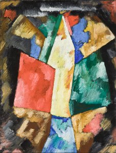 Abstraksjon; Blå, gul og grønn, ca. 1913
