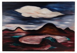 Landskap med enkelt sky av Marsden Hartley
