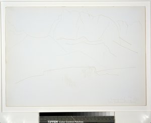 Fjelllandskap med trær av Marsden Hartley