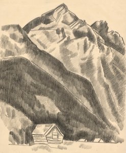 Fjelllandskap (Garmisch Partenkirchen) av Marsden Hartley