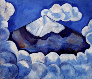 Popocatépetl, livlig morgen - Mexico av Marsden Hartley