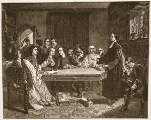 John Wesley og vennene hans i Oxford, illustrasjon fra 'The Church of England: A History for the People' av HDM Spence-Jones, pub. ca. 1910 (litho) (sepia-bilde) av Marshall (after) Claxton
