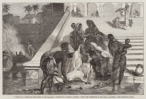 A Scene at a Ghaut on the Banks of the Ganges, fra utstillingen til Royal Academy