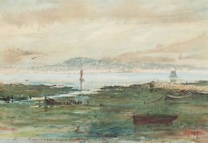 Ettermiddag lavvann: Broughty fra Tayport