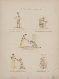 Side fra Humors of Cynicus (farget gravering)