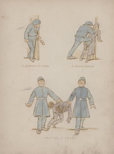 Side fra Humors of Cynicus (farget gravering)