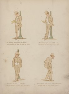Side fra Humors of Cynicus (farget gravering)