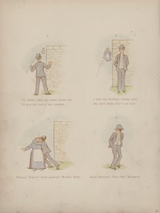 Side fra Humors of Cynicus (farget gravering)