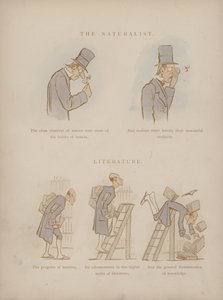 Side fra Humors of Cynicus (farget gravering)