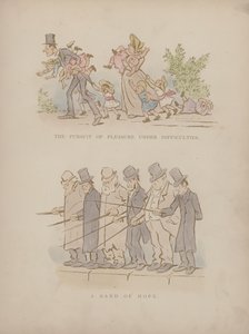 Side fra Humors of Cynicus (farget gravering)