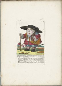 De dwerg Crispin Skarnitz, ca. 1710 Ehrnveste og Hochweiße Herr Crispin, Skarnitz arveherre auff Pfeffermühl, ridder av braitten huth (tittel på objekt) Il Callotto resurcitato eller nyinnredet lite skap (serietittel)