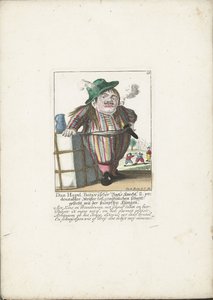Dwergen Dan Hagel som nederlandsk båtfører, rundt 1710 Dan Hagel, batavisk båtsmann, og fordoblet mester i den vanlige skjærekampen med det butte bladet (tittel på objekt) Il Callotto resurcitato eller Nyinnredet Dverg Cabi