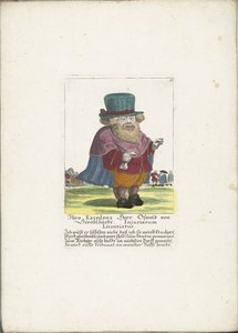 Dwerg Oswald van Stroblbardt, ca. 1710 Deres eksellens Herr Oswald von Stroblbardt Injuriarum Licentiatus (tittel på objekt) Il Callotto resurcitato eller nyinnredet lite skap (serietittel)
