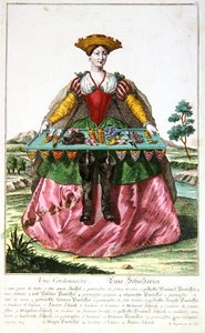 En skomaker, ca. 1735 (fargegravering) av Martin Engelbrecht